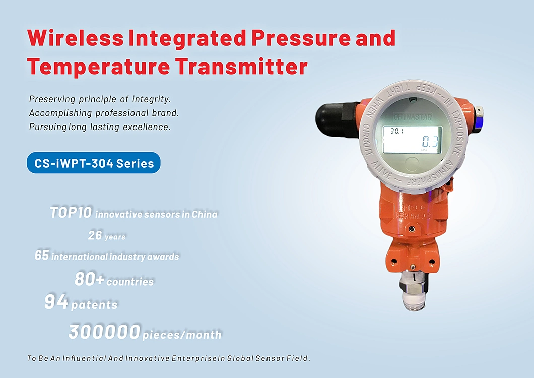 Nb Iot Wireless Integrated Pressure and Temperature Sensor for Oil Steam Water